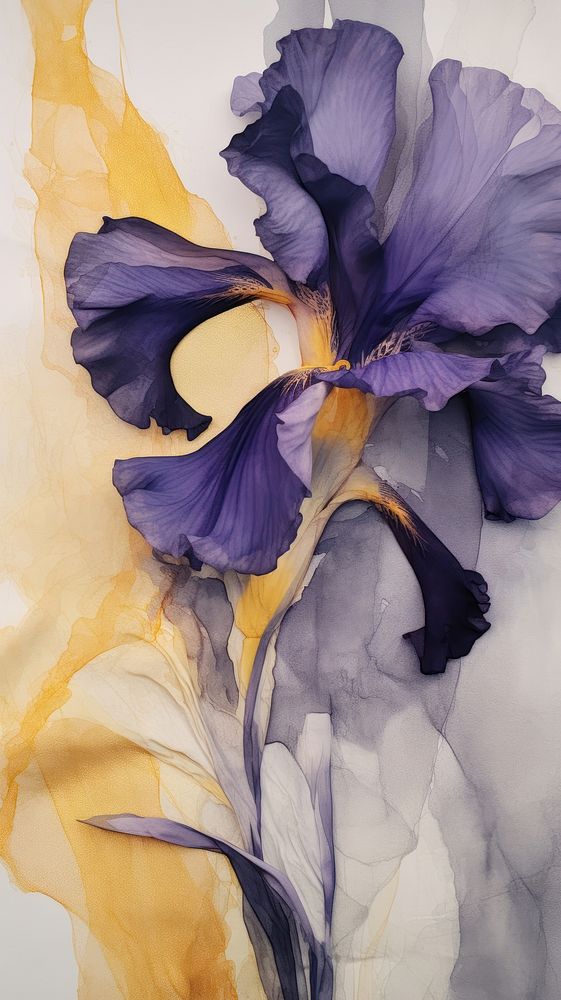 Iris flower abstract purple petal.