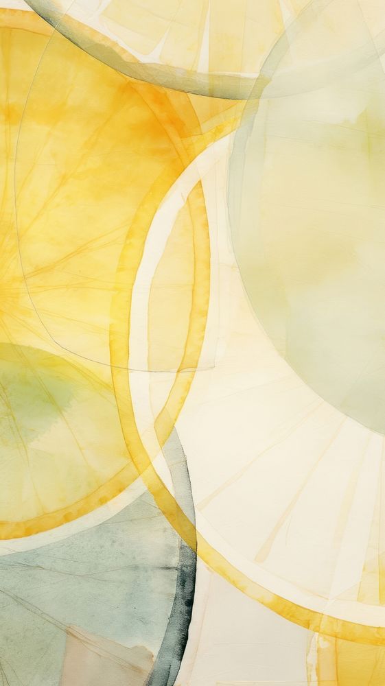 Lemon abstract painting shape.