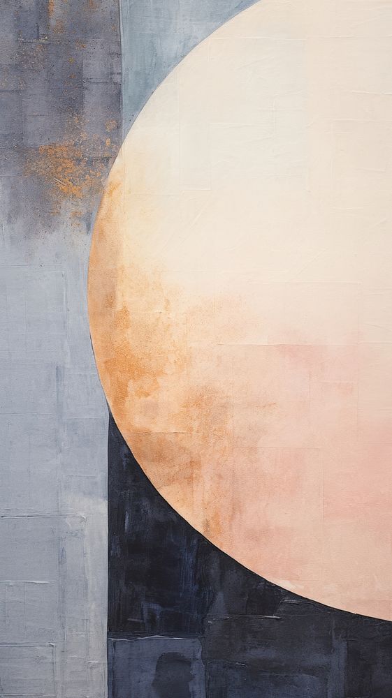 Moon abstract painting art.