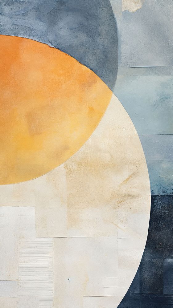 Moon abstract painting shape.