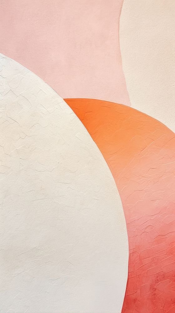 Peach abstract painting shape.
