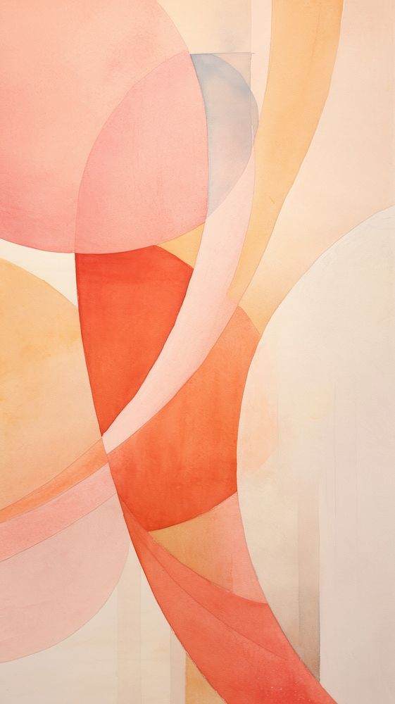 Peach abstract painting art.