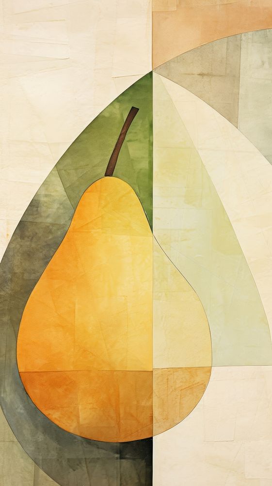 Pear abstract painting fruit.
