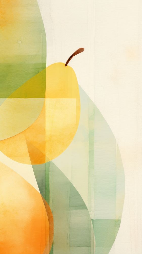 Pear abstract painting plant.