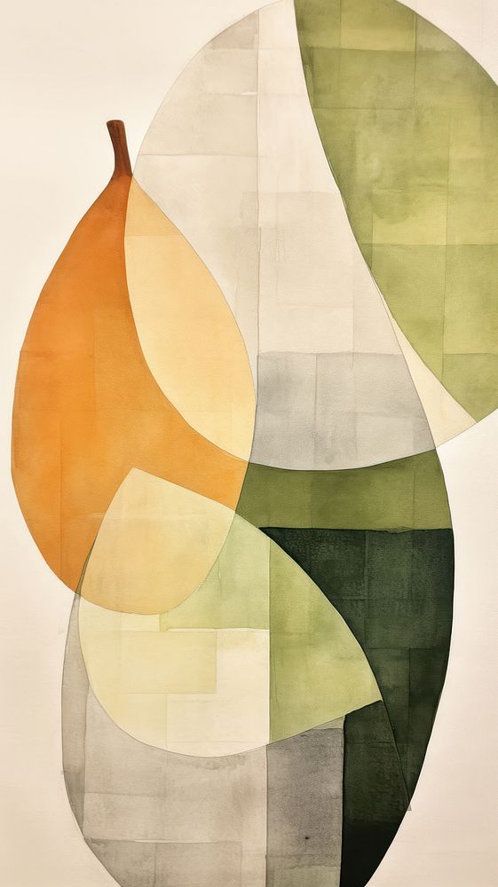 Pear abstract painting shape.