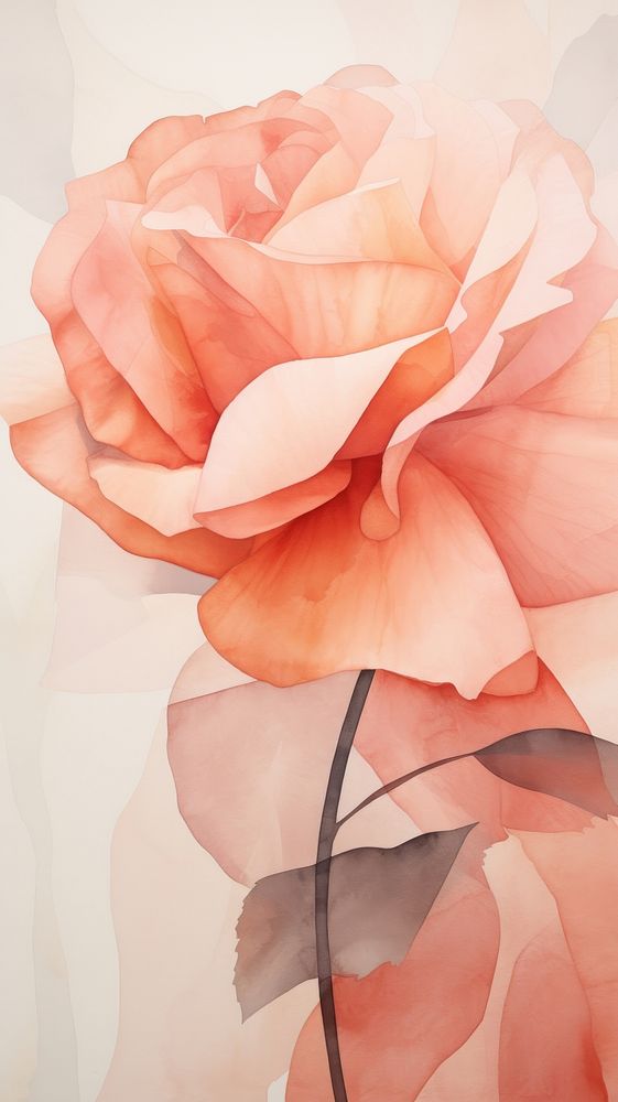 Rose flower abstract painting petal.