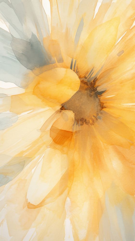 Sunflower flower abstract painting petal.