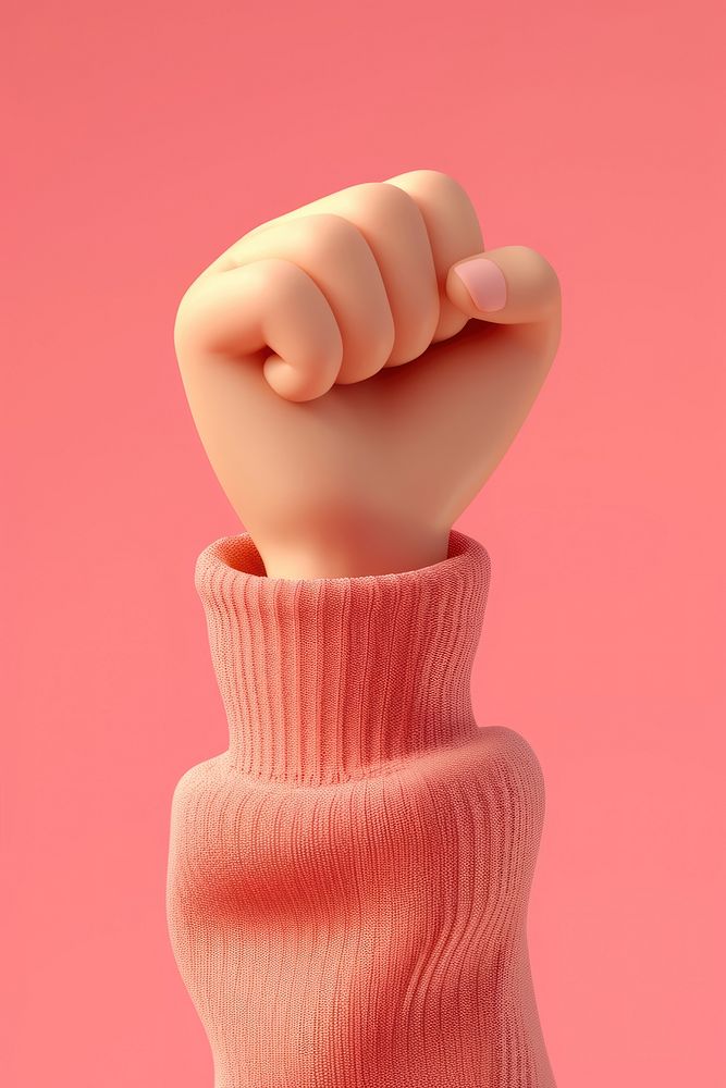 Girl hand fist up finger person adult.