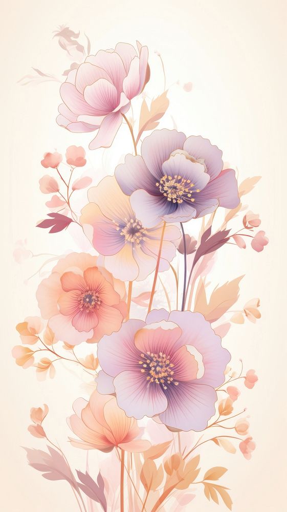 Flower wallpaper blossom pattern plant.