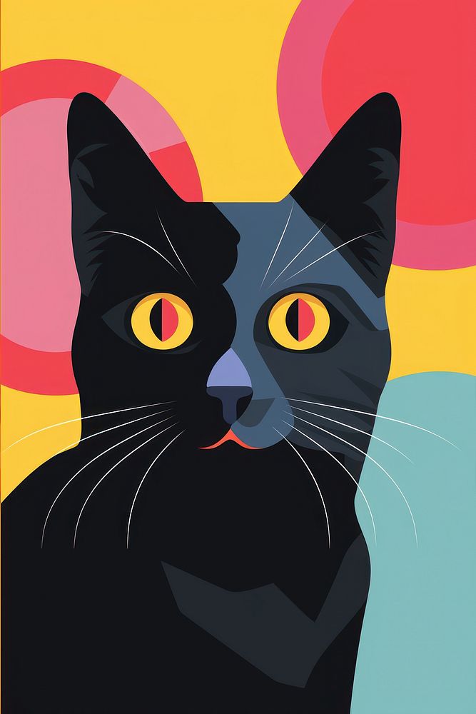 A black cat creativity portrait mammal.