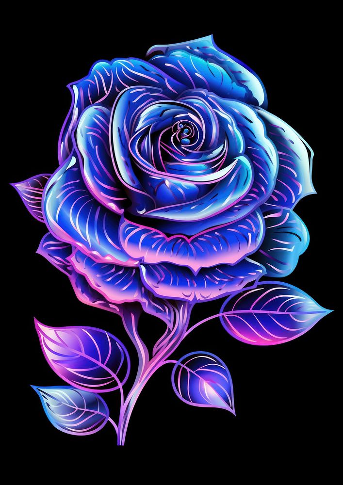 Rose pattern violet flower.