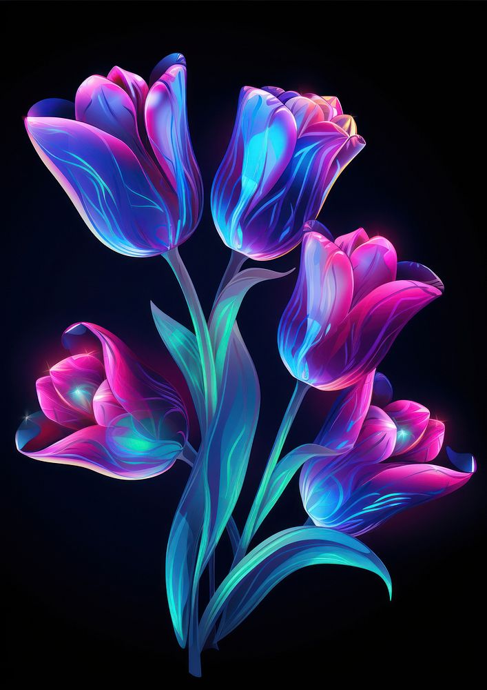 Tulip purple violet flower.