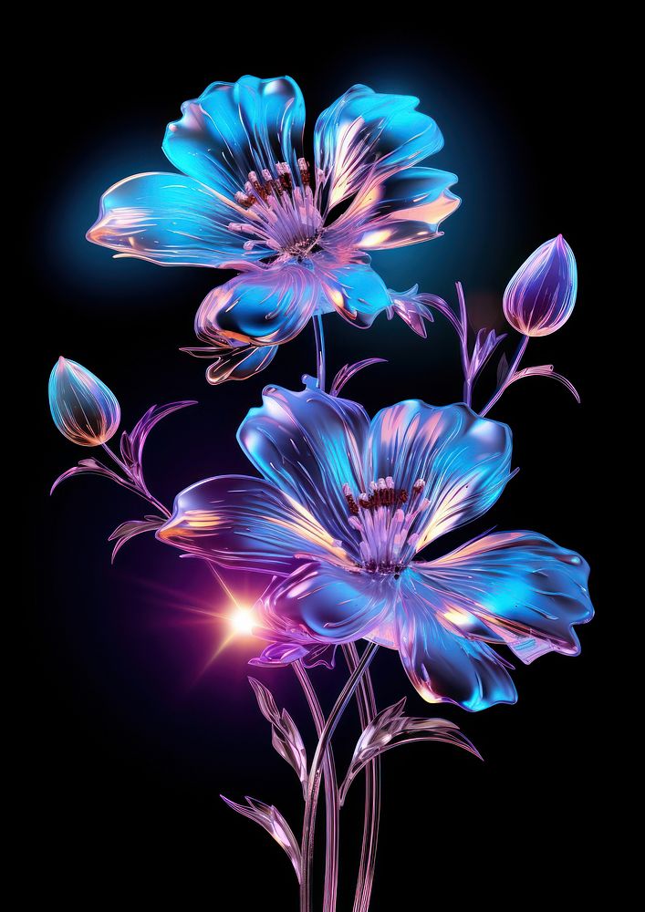 Wildflower violet plant light.