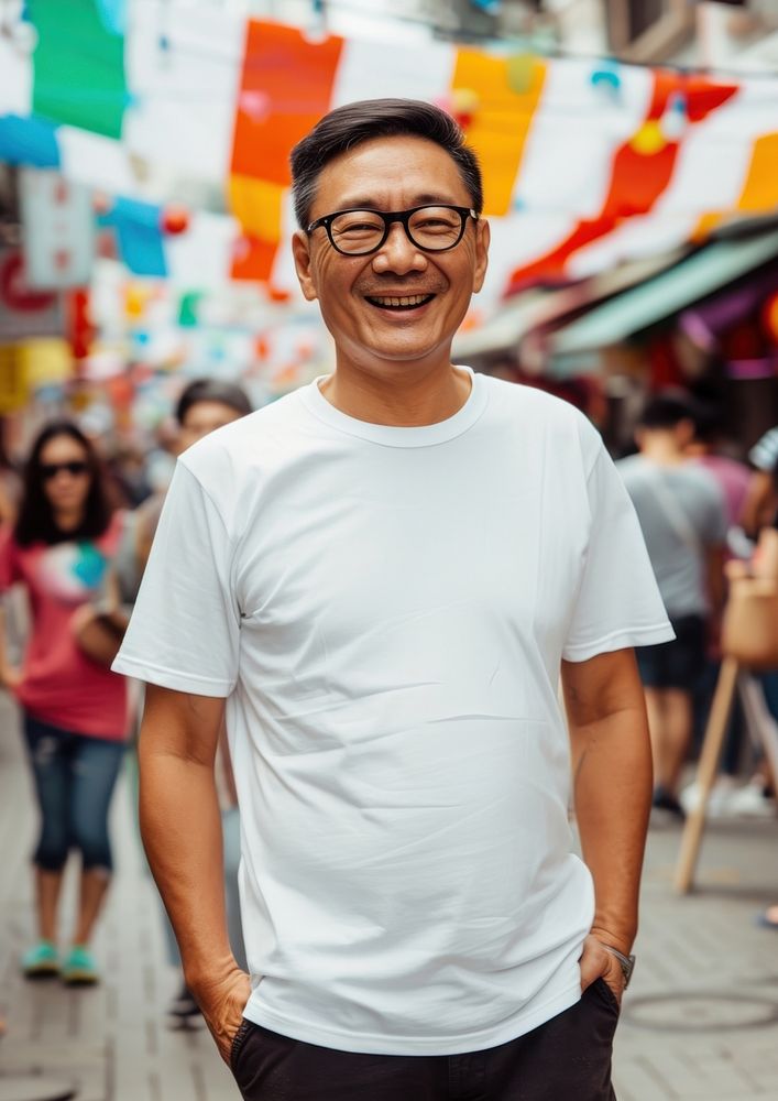 Taiwan middle age men standing smiling portrait photography glasses.
