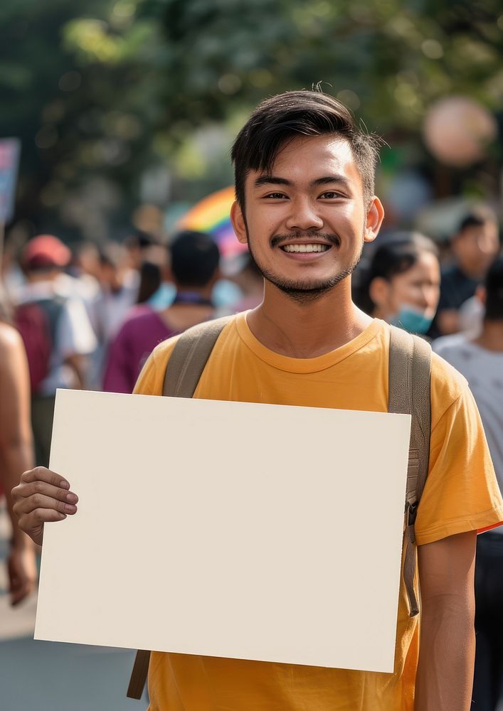South east asian men standing smiling portrait holding adult.
