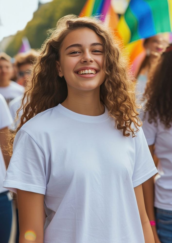 British american teen women standing smiling portrait smile togetherness.