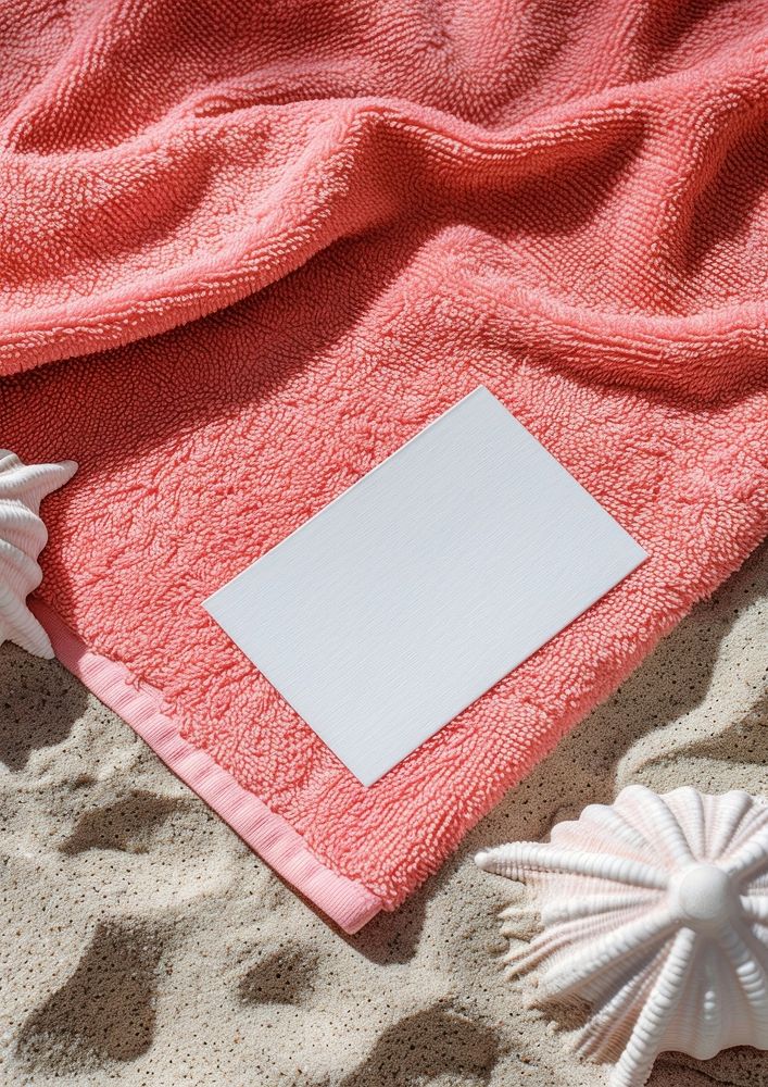 Towel beach pink relaxation.
