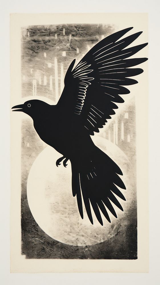 PNG Bird animal black representation.