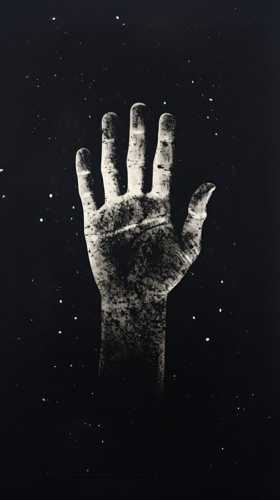 PNG Hand monochrome space black.