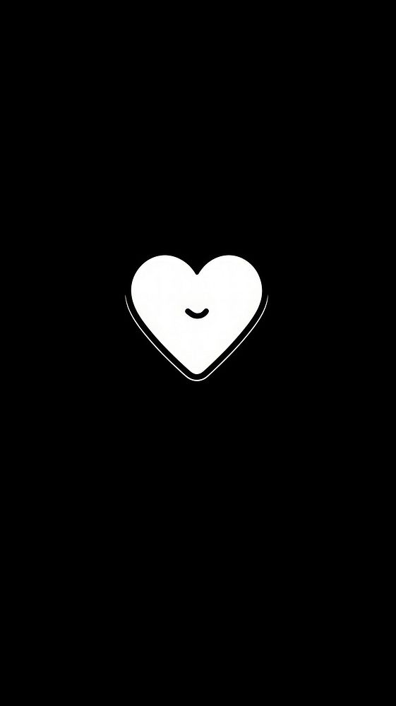Heart symbol shape white.