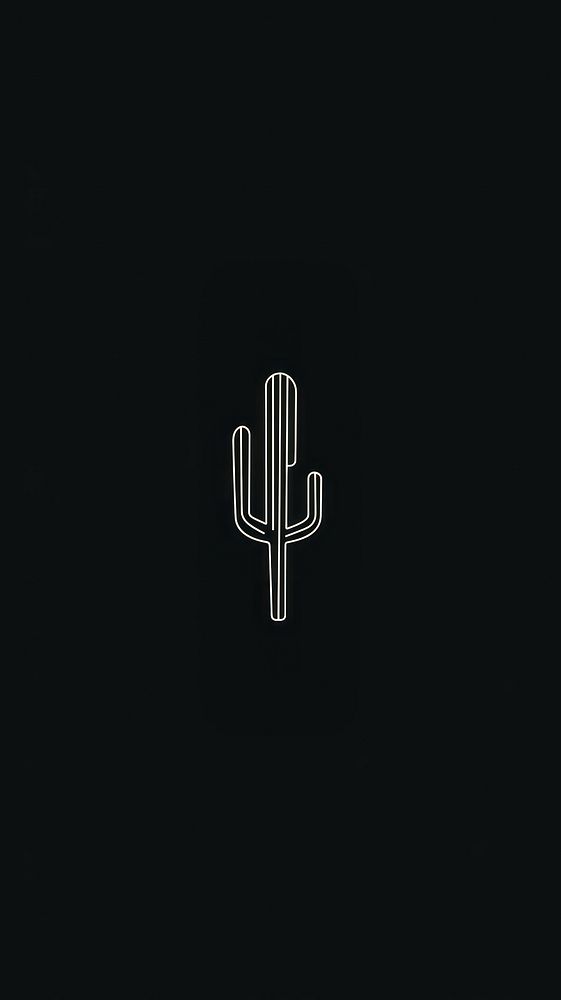 Cactus black logo black background.
