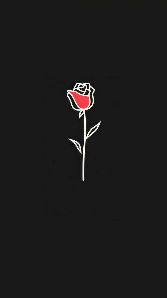 Hand holding rose flower plant logo.