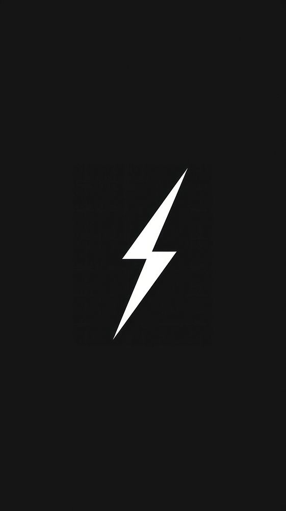 Lightning logo symbol black.