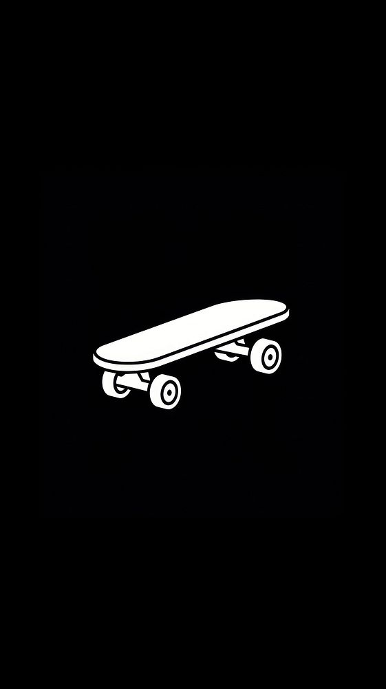 Skateboard vehicle black white.