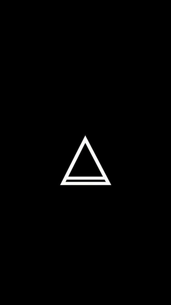 Triangle symbol shape black.