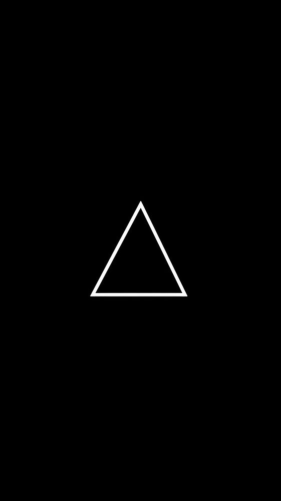 Triangle shape black line.