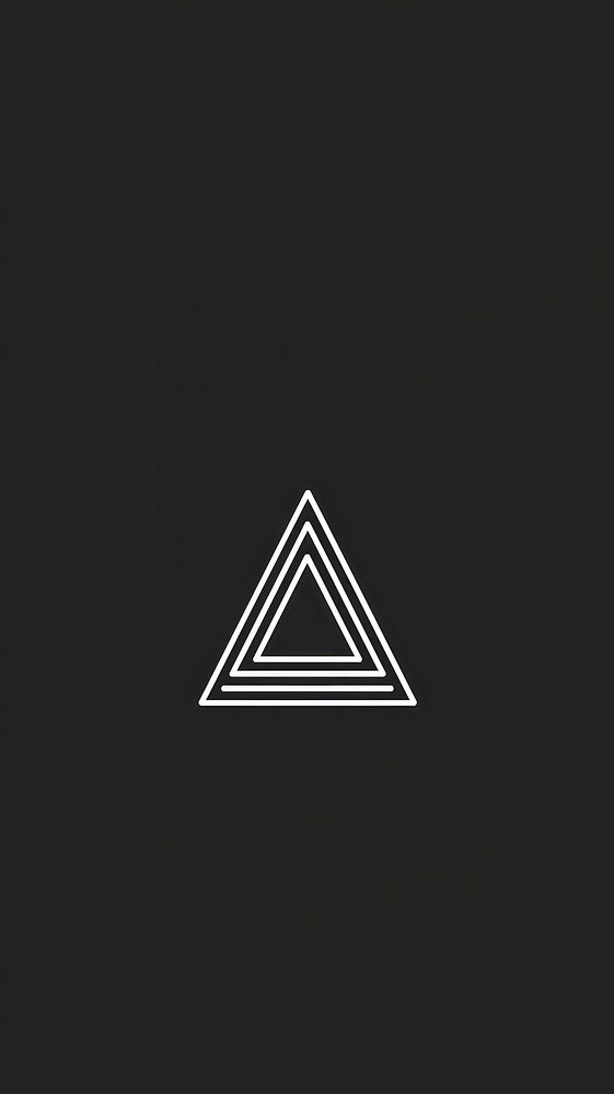 Triangle symbol shape black.