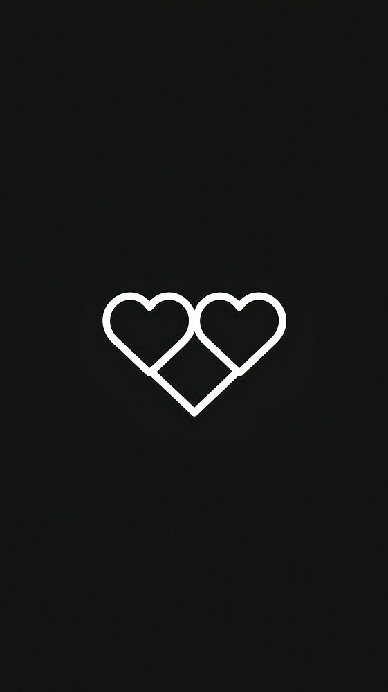 Hearts symbol shape white.