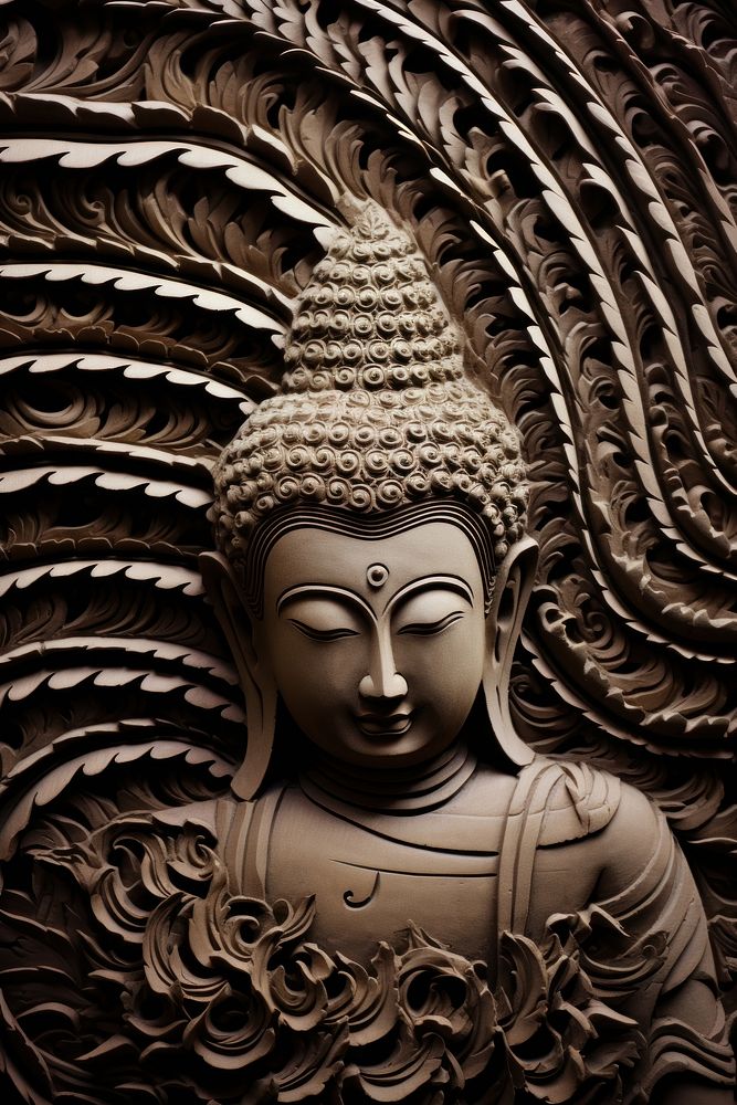 Thai buddha art representation spirituality.