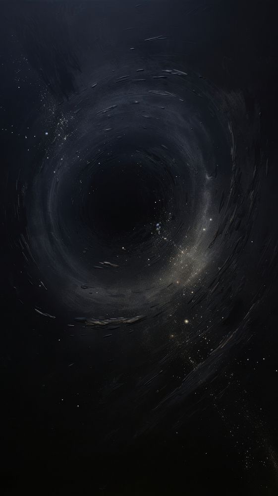 Acrylic paint of black hole astronomy nature space.