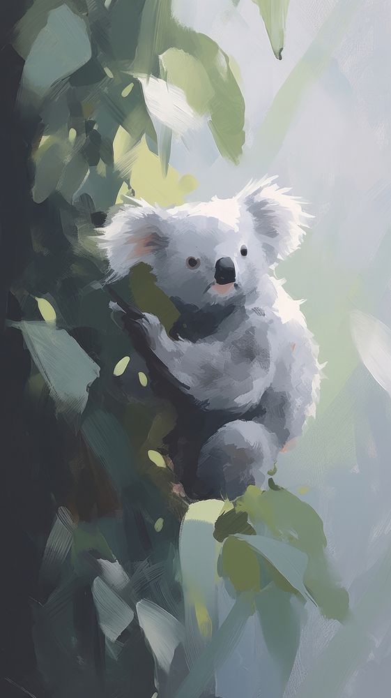 Cute koala outdoors nature mammal.