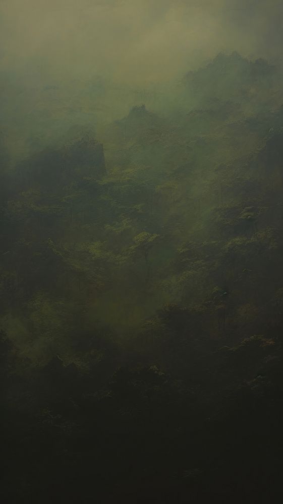 Acrylic paint of landscape texture nature fog.