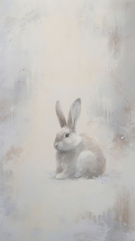 Acrylic paint of Rabbit painting animal mammal.