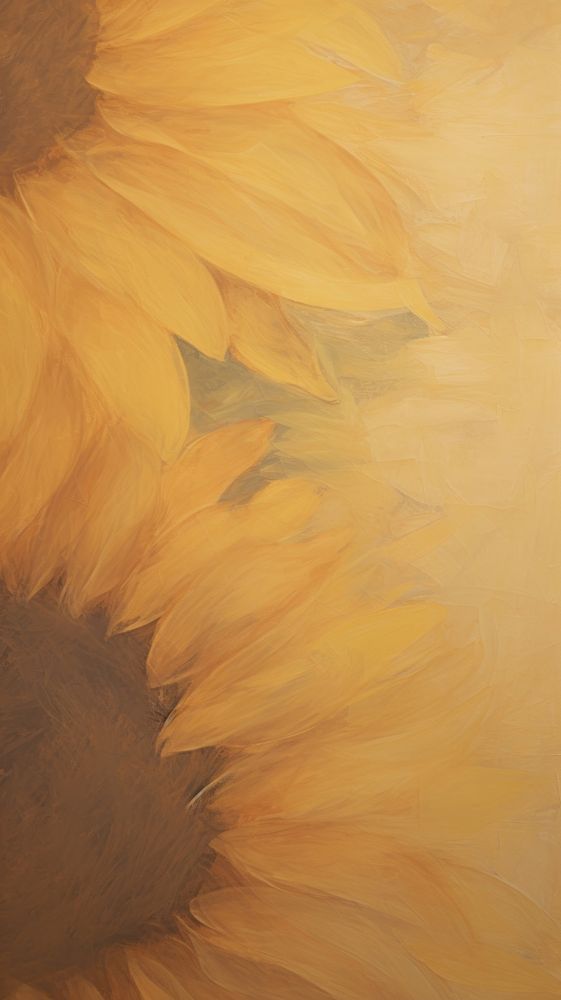 Acrylic paint of sunflower painting petal art.
