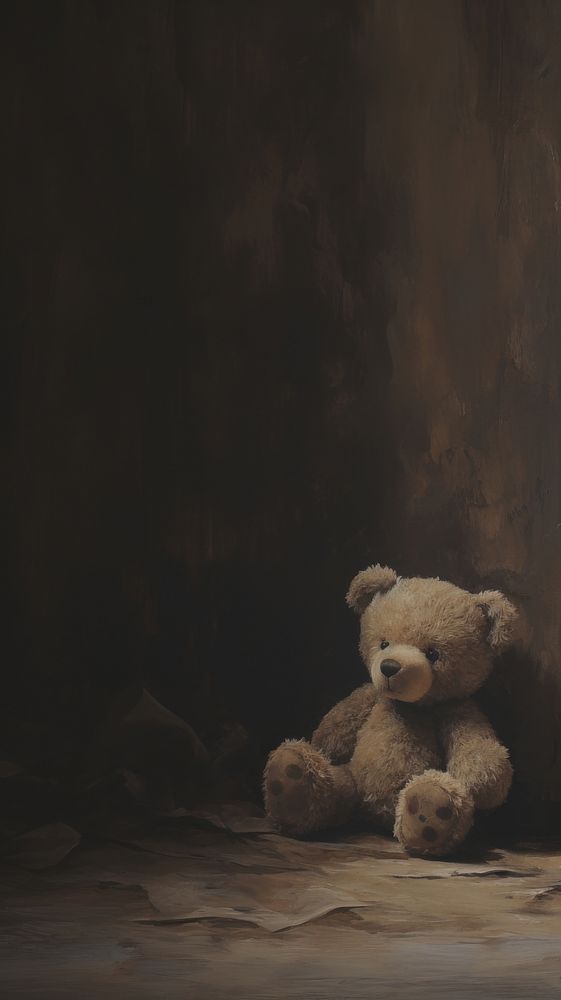 Acrylic paint of teddy bear painting wall toy.