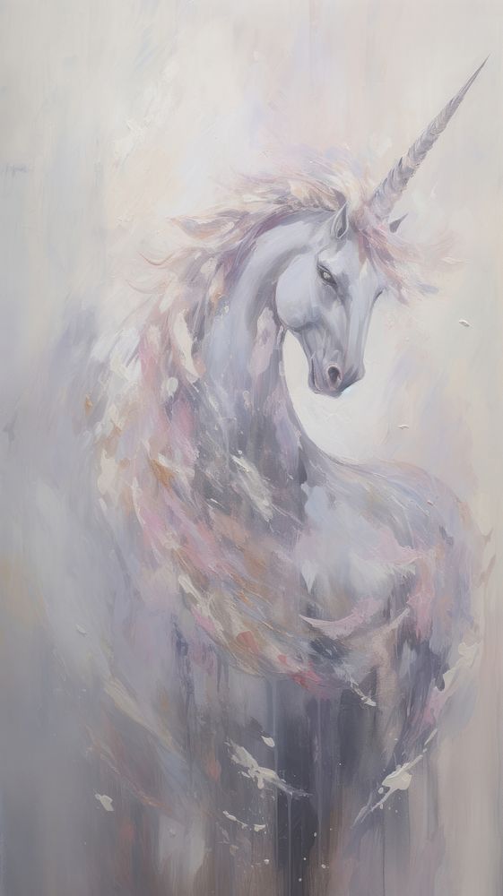 Acrylic paint of Unicorn face painting animal mammal.
