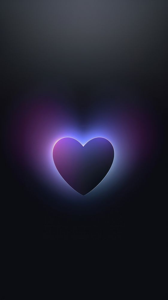 Wallpaper heart night illuminated. | Premium Photo Illustration - rawpixel