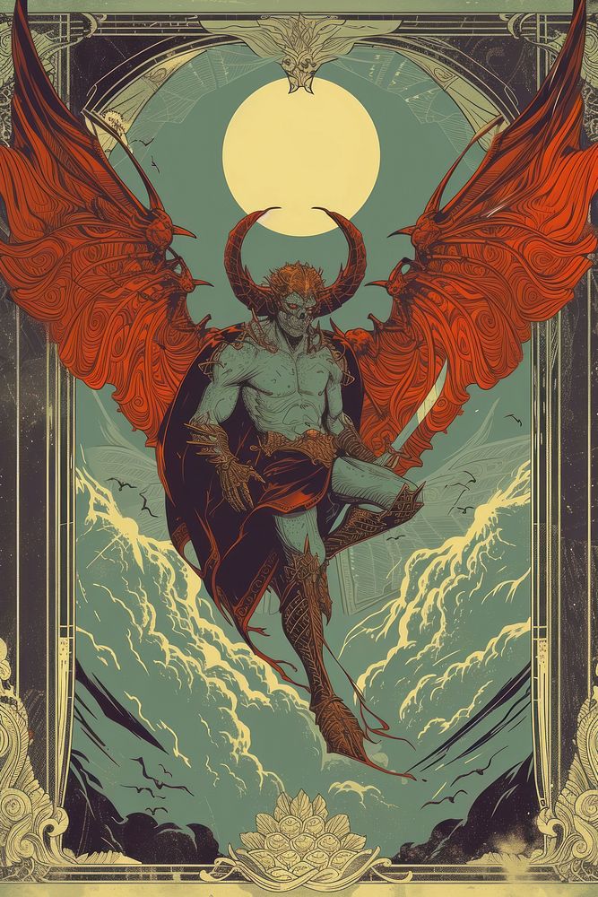 Cover book of satan comics poster art.