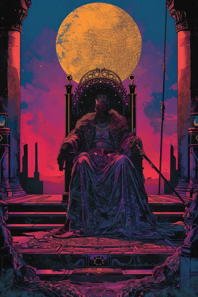 Throne art painting adult.