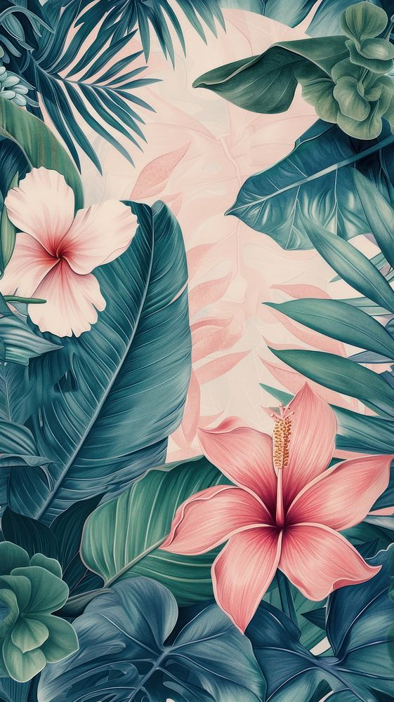 Realistic vintage drawing of wildlife flower backgrounds outdoors.