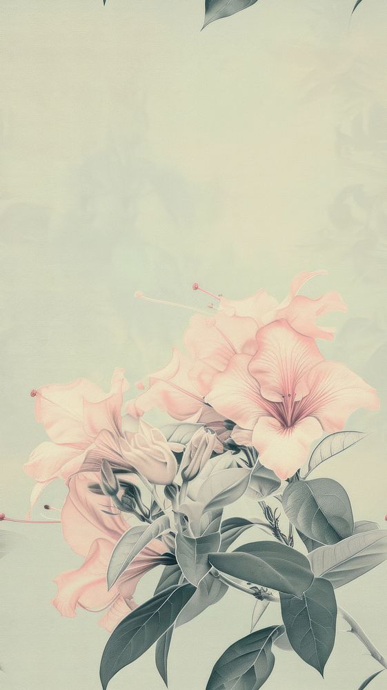 Realistic vintage drawing of wildlife flower sketch backgrounds.