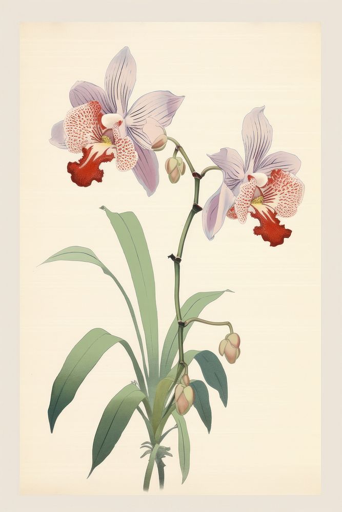 An isolated orchid flower plant art.
