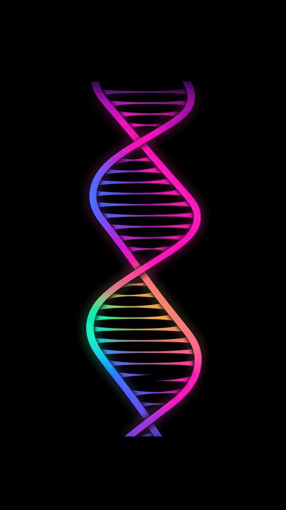 Dna icon neon abstract purple.