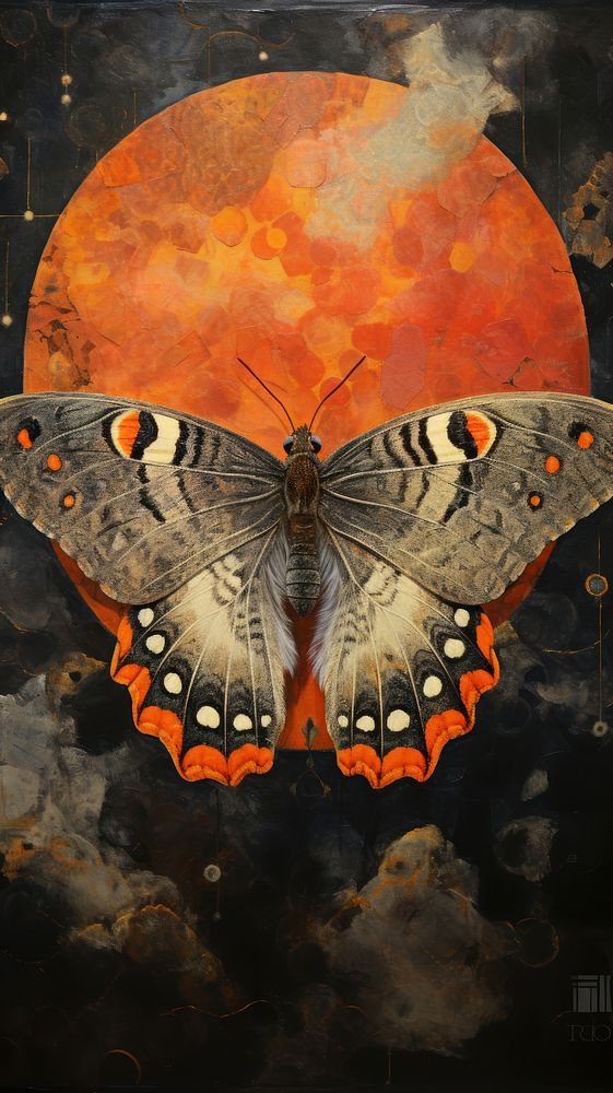 Moth butterfly painting animal.