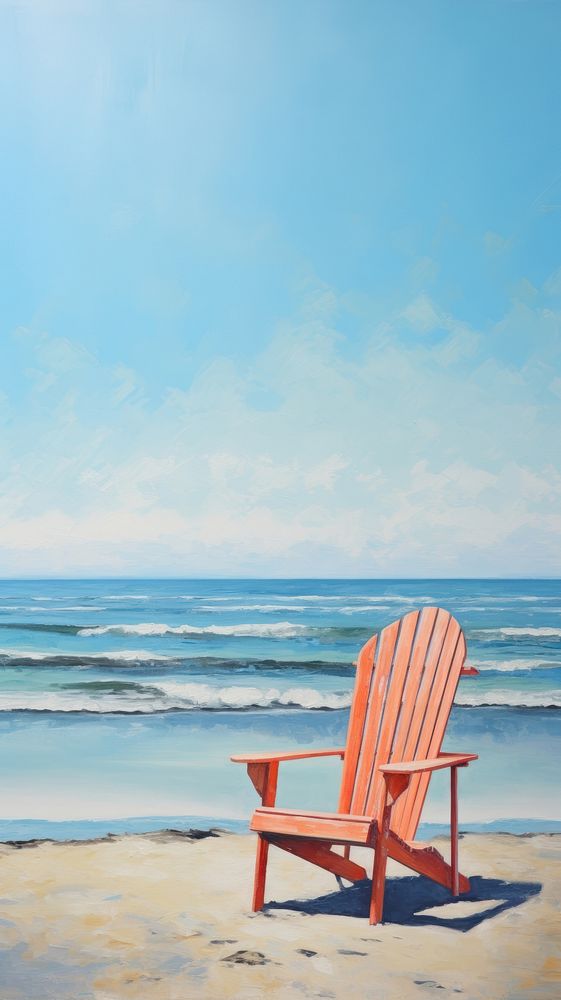 Chair on the beach furniture outdoors horizon.
