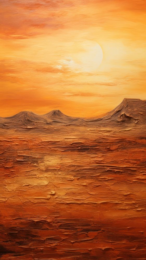Desert landscape outdoors painting.